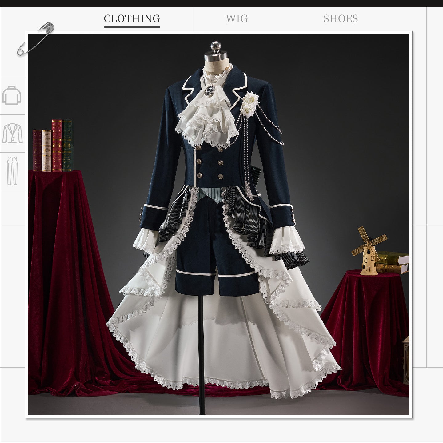 【Nekocos】Anime Cosplay Ciel Phantomhive Funeral Cosplay Costume  | Custom-Tailor