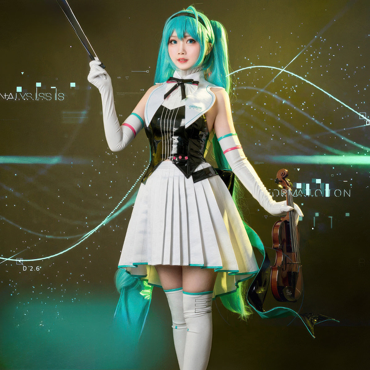 Vocaloid Miku Cosplay Costume - Custom Tailored EleganceCostume,Hatsune Miku