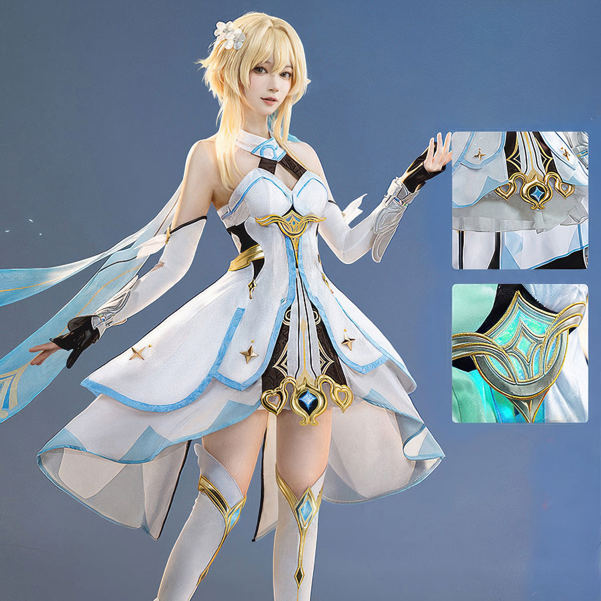 Genshin Impact Lumine Cosplay Costume - Premium EditionCostume,Game,Genshin Impact