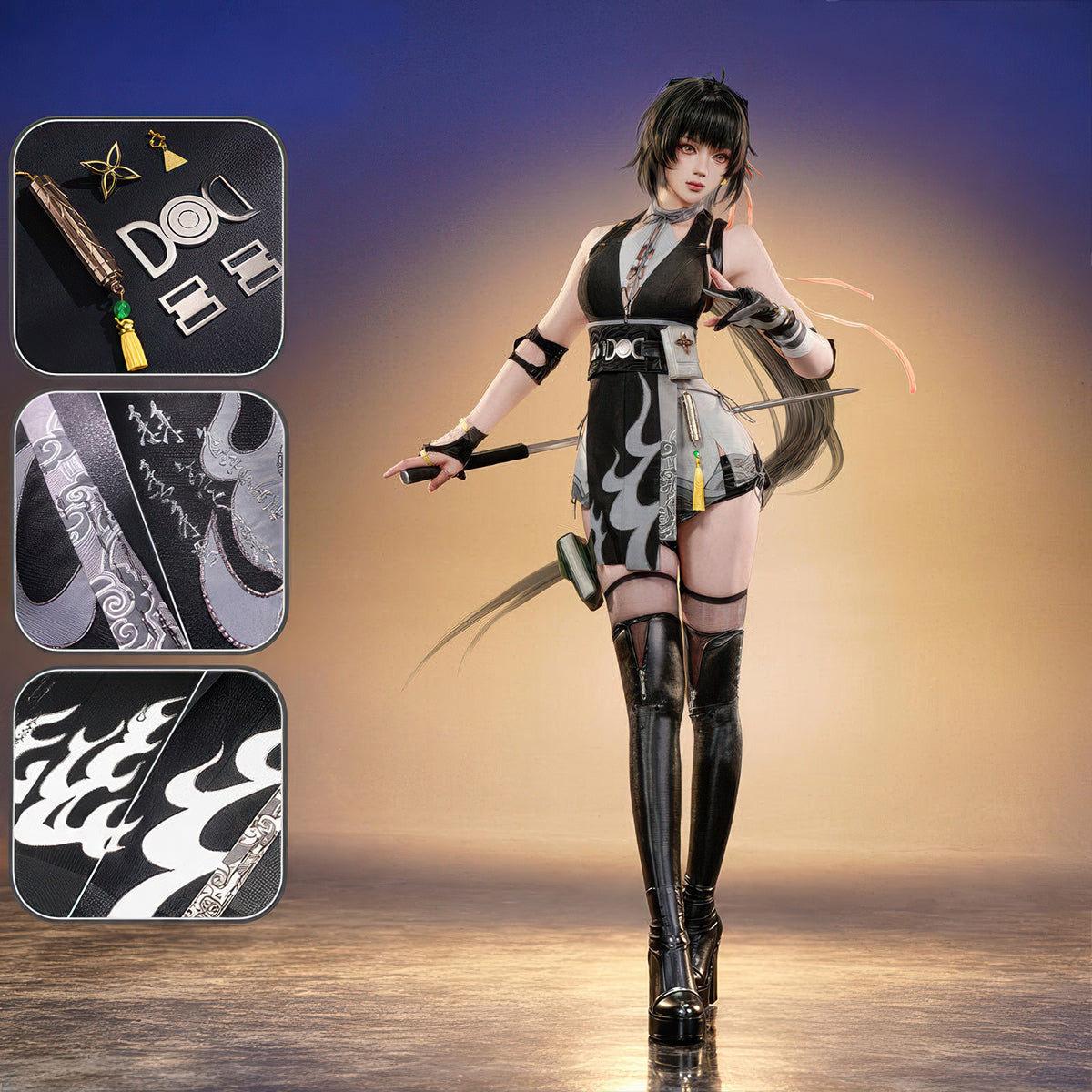 Wuthering Waves Female Rover Cosplay Costume - Premium TailoringCostume,Game,Wuthering Waves