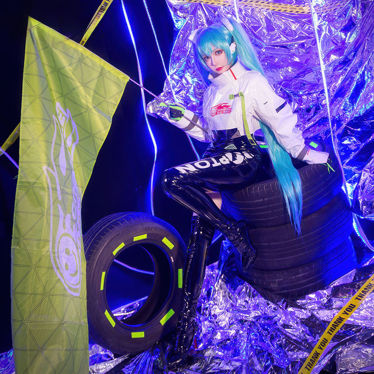 【Nekocos】Vocaloid Cosplay Racing Miku Cosplay Costume