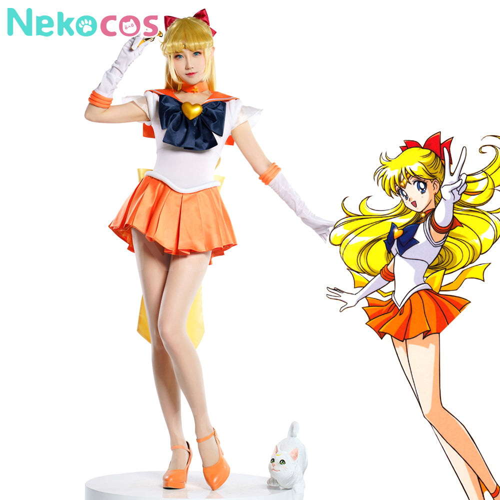 【Nekocos】Anime Sailor Moon SuperS Cosplay Sailor Venus Minako Aino Battle Suit Cosplay Costume Premium Edition | In Stock