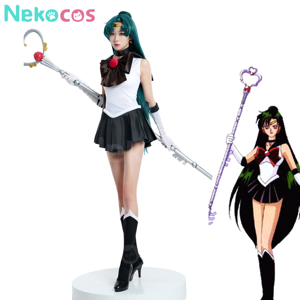 【Nekocos】Anime Sailor Moon Cosplay Sailor Pluto Setsuna Meiou Battle Suit Cosplay Costume Premium Edition | In Stock