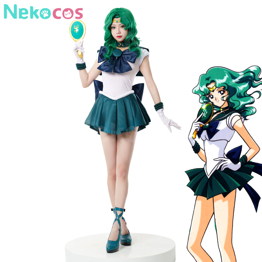 【Nekocos】Anime Sailor Moon Cosplay Sailor Neptune Michiru Kaiou Battle Suit Cosplay Costume Premium Edition | In Stock