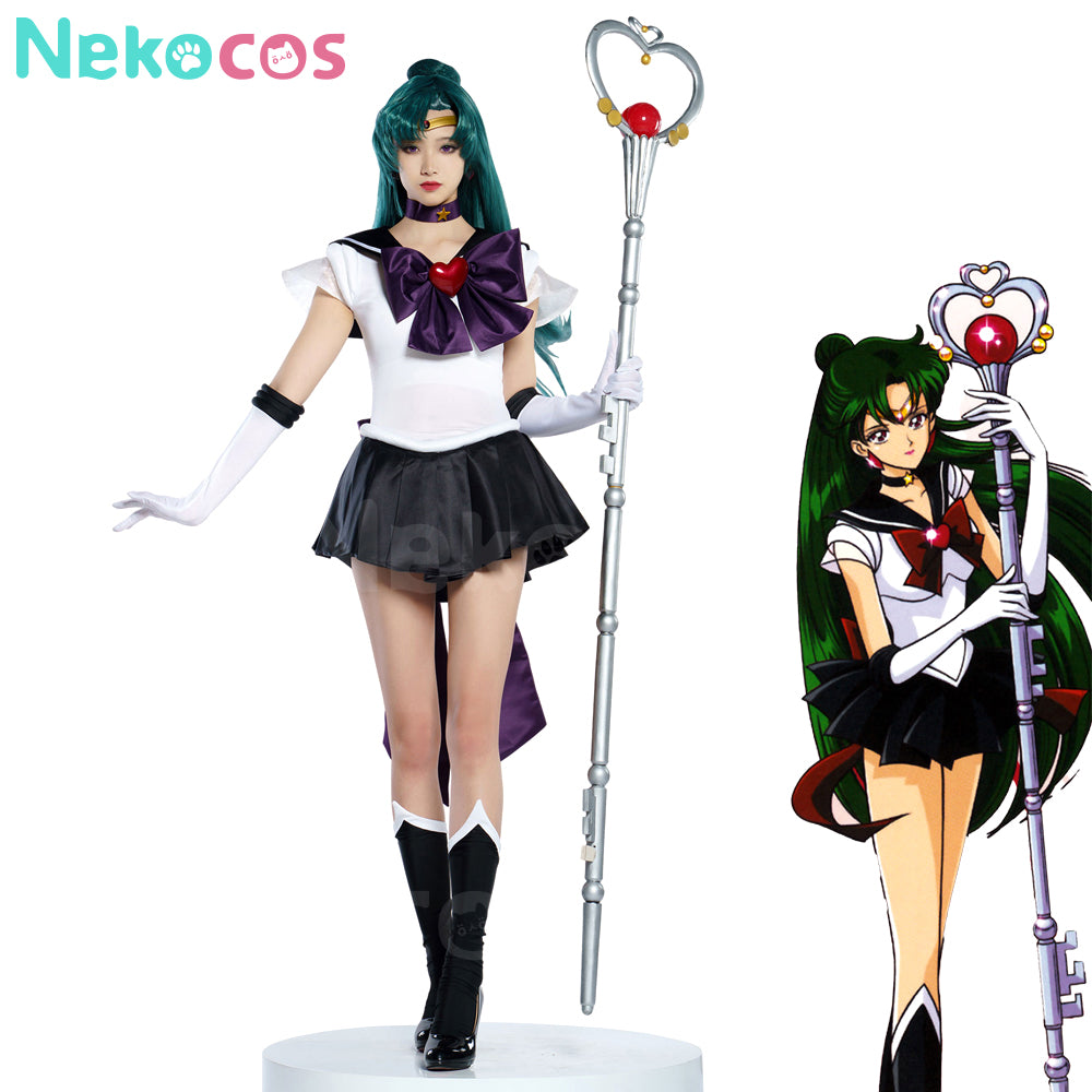 【Nekocos】Anime Sailor Moon SuperS Cosplay Sailor Pluto Setsuna Meiou Battle Suit Cosplay Costume Premium Edition | In Stock