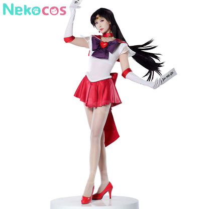 【Nekocos】Anime Sailor Moon SuperS Cosplay Sailor Mars Rei Hino Battle Suit Cosplay Costume Premium Edition | In Stock