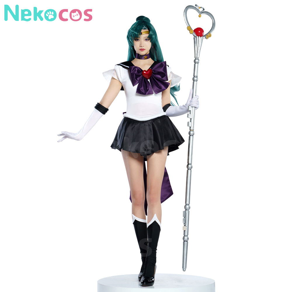 【Nekocos】Anime Sailor Moon SuperS Cosplay Sailor Pluto Setsuna Meiou Battle Suit Cosplay Costume Premium Edition | In Stock