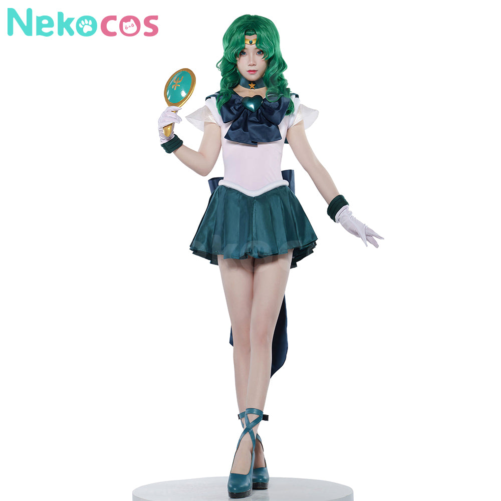 【Nekocos】Anime Sailor Moon SuperS Cosplay Sailor Neptune Michiru Kaiou Battle Suit Cosplay Costume Premium Edition | In Stock