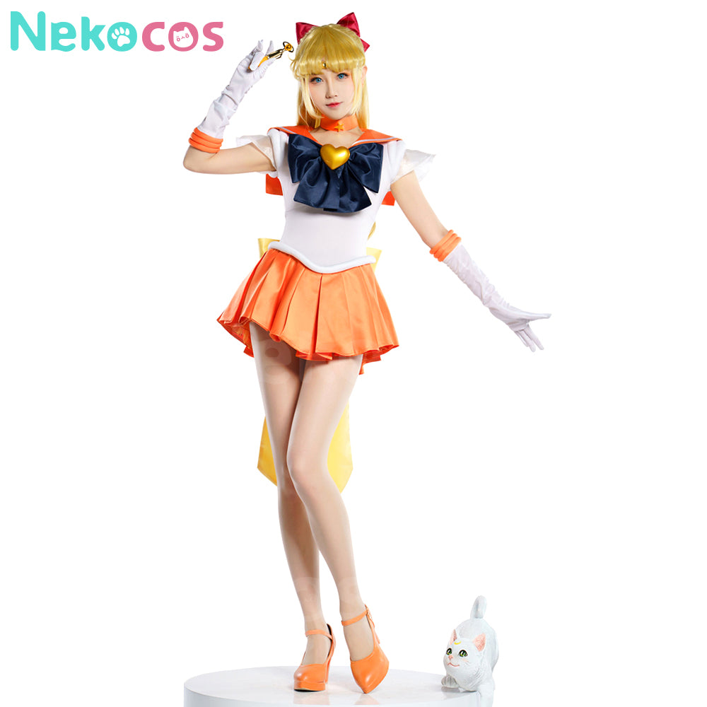 【Nekocos】Anime Sailor Moon SuperS Cosplay Sailor Venus Minako Aino Battle Suit Cosplay Costume Premium Edition | In Stock