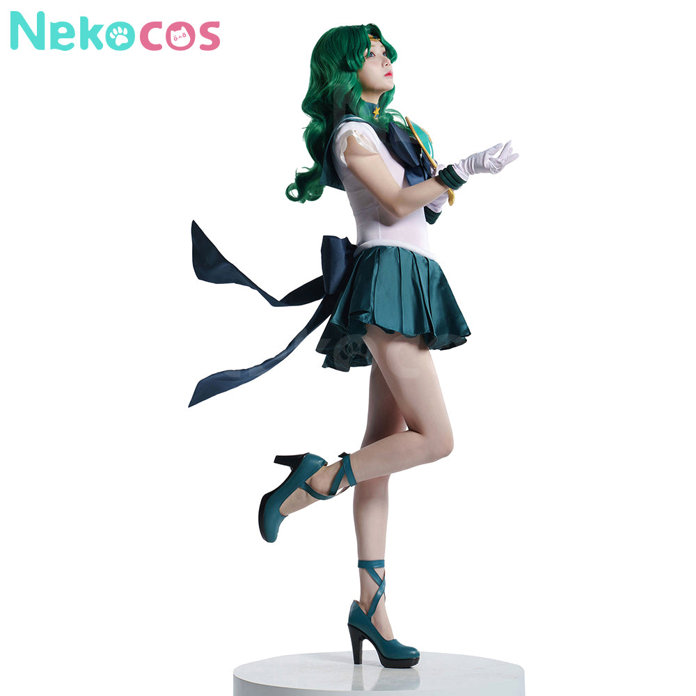 【Nekocos】Anime Sailor Moon SuperS Cosplay Sailor Neptune Michiru Kaiou Battle Suit Cosplay Costume Premium Edition | In Stock