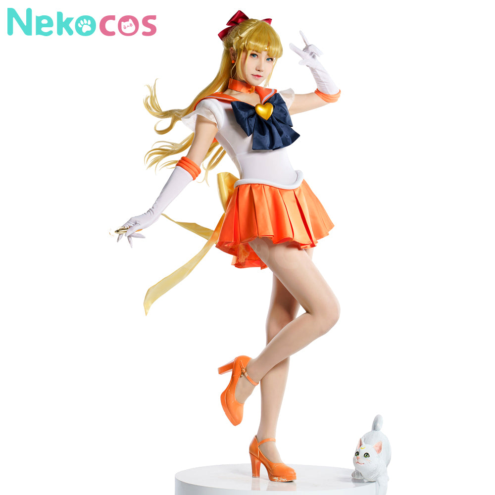 【Nekocos】Anime Sailor Moon SuperS Cosplay Sailor Venus Minako Aino Battle Suit Cosplay Costume Premium Edition | In Stock