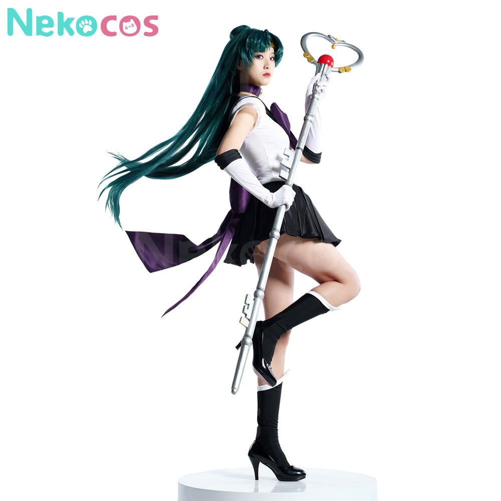 【Nekocos】Anime Sailor Moon SuperS Cosplay Sailor Pluto Setsuna Meiou Battle Suit Cosplay Costume Premium Edition | In Stock