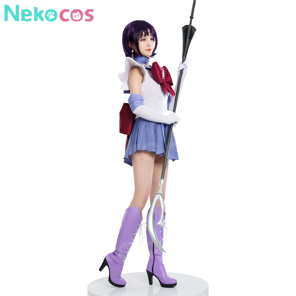 【Nekocos】Anime Sailor Moon Cosplay Sailor Saturn Hotaru Tomoe Battle Suit Cosplay Costume Premium Edition | In Stock