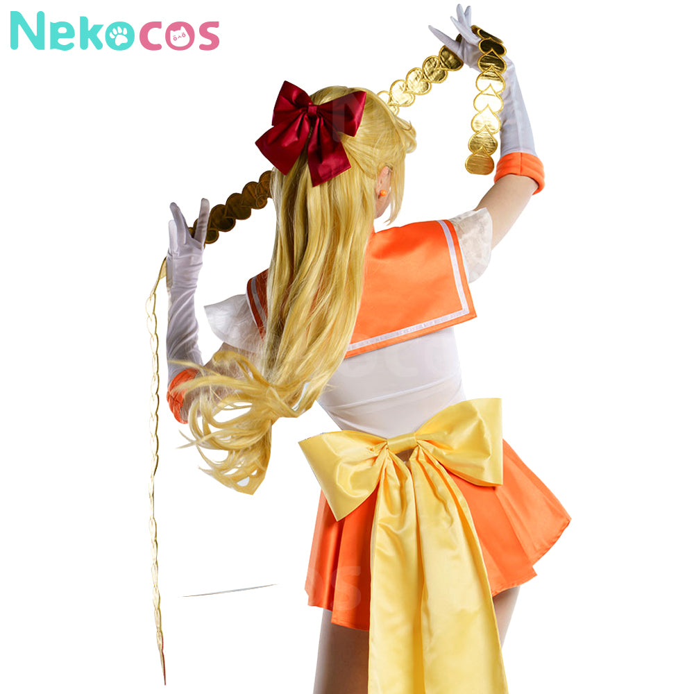 【Nekocos】Anime Sailor Moon SuperS Cosplay Sailor Venus Minako Aino Battle Suit Cosplay Costume Premium Edition | In Stock