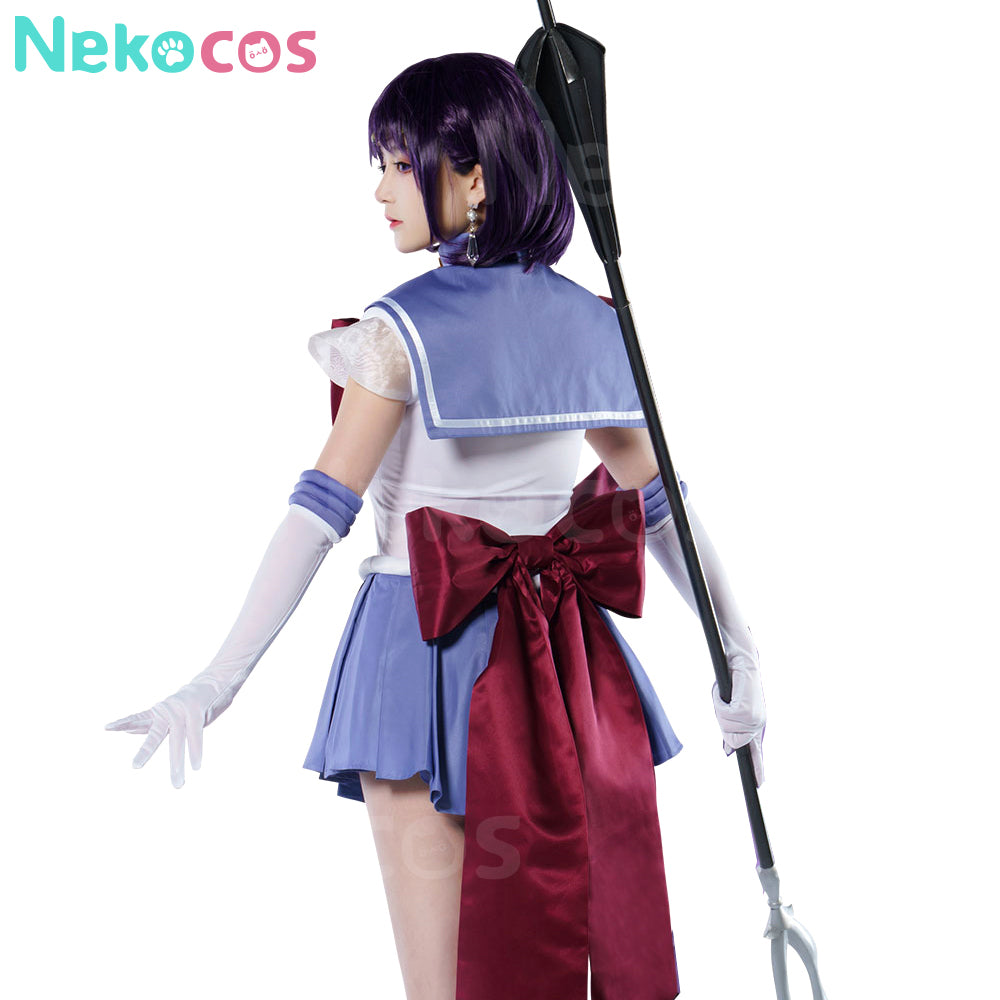 【Nekocos】Anime Sailor Moon SuperS Cosplay Sailor Saturn Hotaru Tomoe Battle Suit Cosplay Costume Premium Edition | In Stock