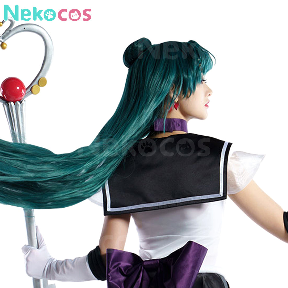 【Nekocos】Anime Sailor Moon SuperS Cosplay Sailor Pluto Setsuna Meiou Battle Suit Cosplay Costume Premium Edition | In Stock