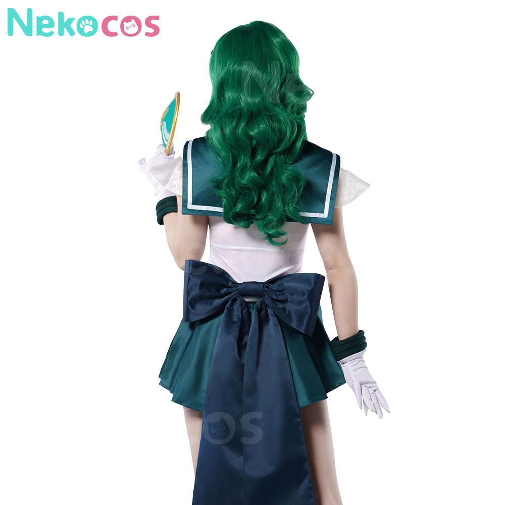 【Nekocos】Anime Sailor Moon SuperS Cosplay Sailor Neptune Michiru Kaiou Battle Suit Cosplay Costume Premium Edition | In Stock