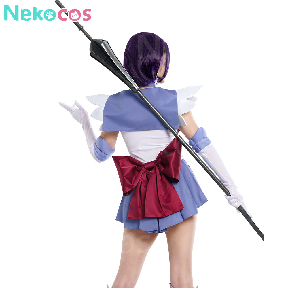 【Nekocos】Anime Sailor Moon Cosplay Sailor Saturn Hotaru Tomoe Battle Suit Cosplay Costume Premium Edition | In Stock