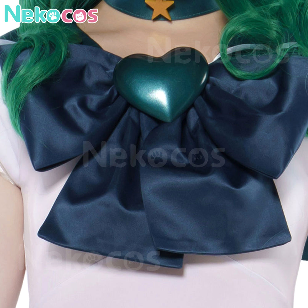 【Nekocos】Anime Sailor Moon SuperS Cosplay Sailor Neptune Michiru Kaiou Battle Suit Cosplay Costume Premium Edition | In Stock