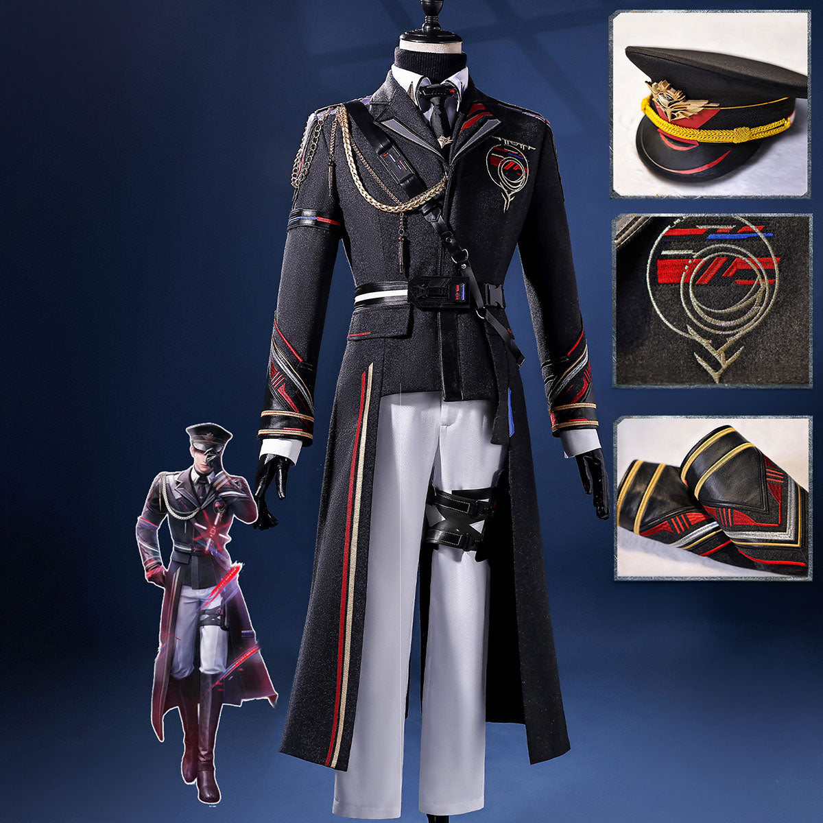 【Nekocos】Game Love and Deepspace Cosplay Caleb Farspace Colonel Cosplay Costume Premium Edition | In Stock