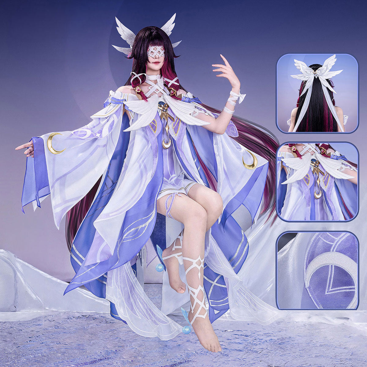 【Nekocos】Game Genshin Impact Cosplay Columbina Hyposelenia Cosplay Costume Premium Edition | Custom-Tailor
