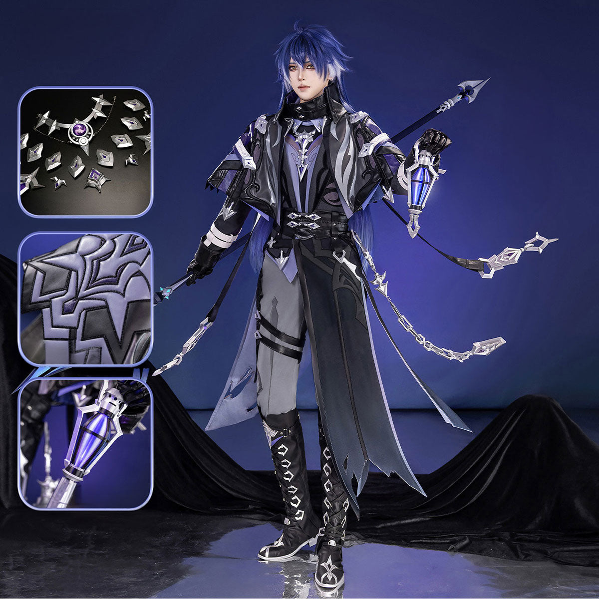 【Nekocos】Game Genshin Impact Cosplay Kyryll Chudomirovich Flins Cosplay Costume Premium Edition | Custom-Tailor