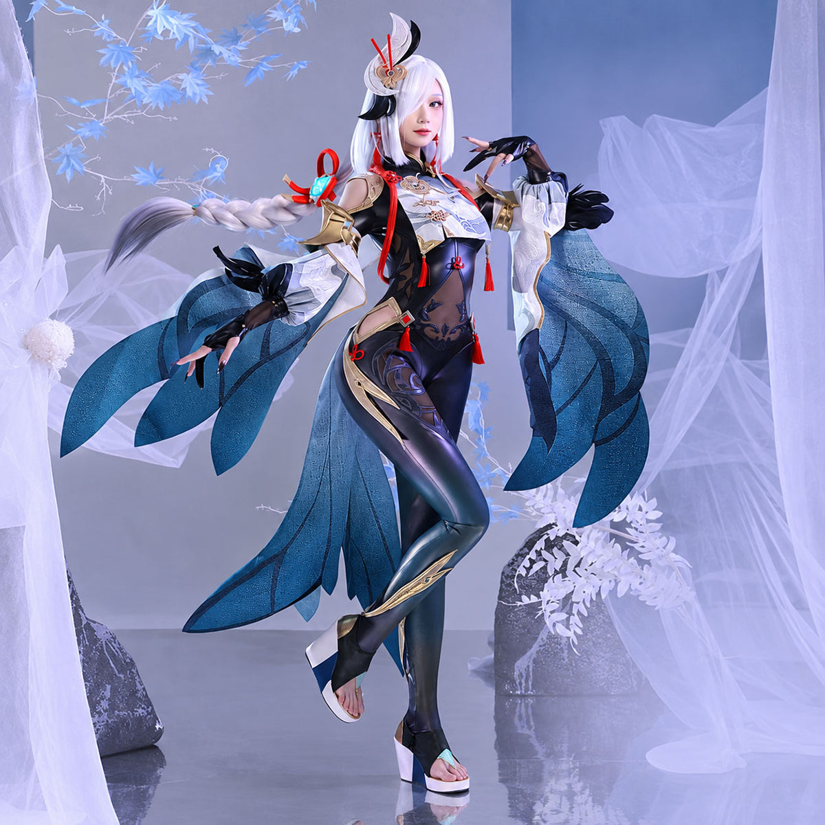 Genshin Impact Shenhe Cosplay Costume - Premium EditionCostume,Game,Genshin Impact
