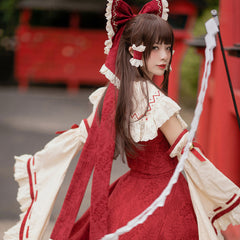 Reimu Hakurei Cosplay Costume Premium Edition - Custom TailoredCostume,Game,Touhou Project