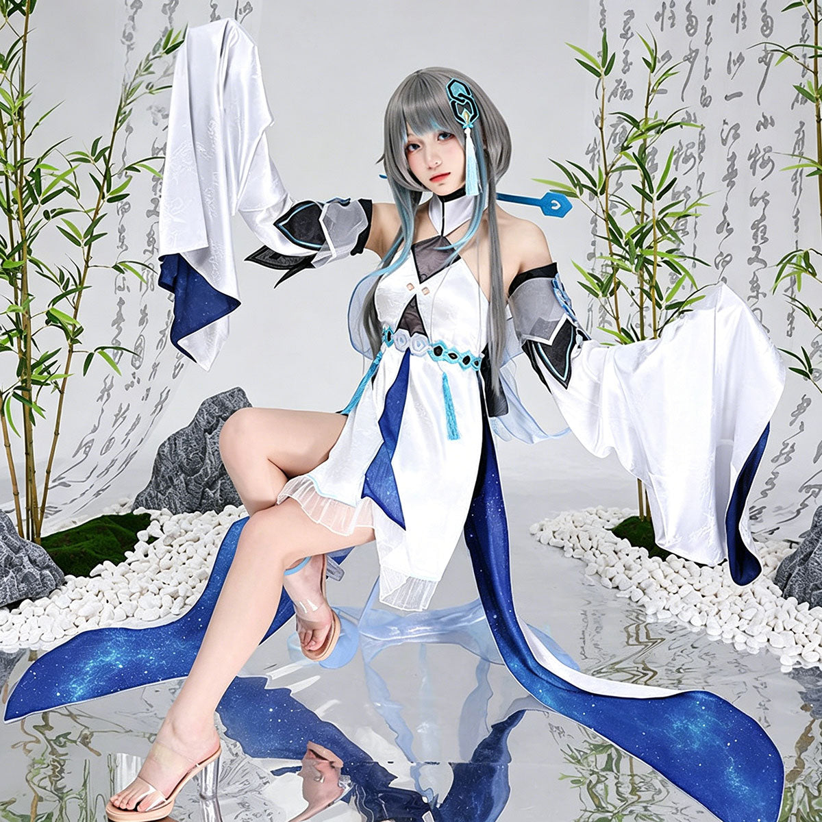 【Nekocos】Game Genshin Impact Cosplay Guizhong The God of Dust Cosplay Costume | In Stock
