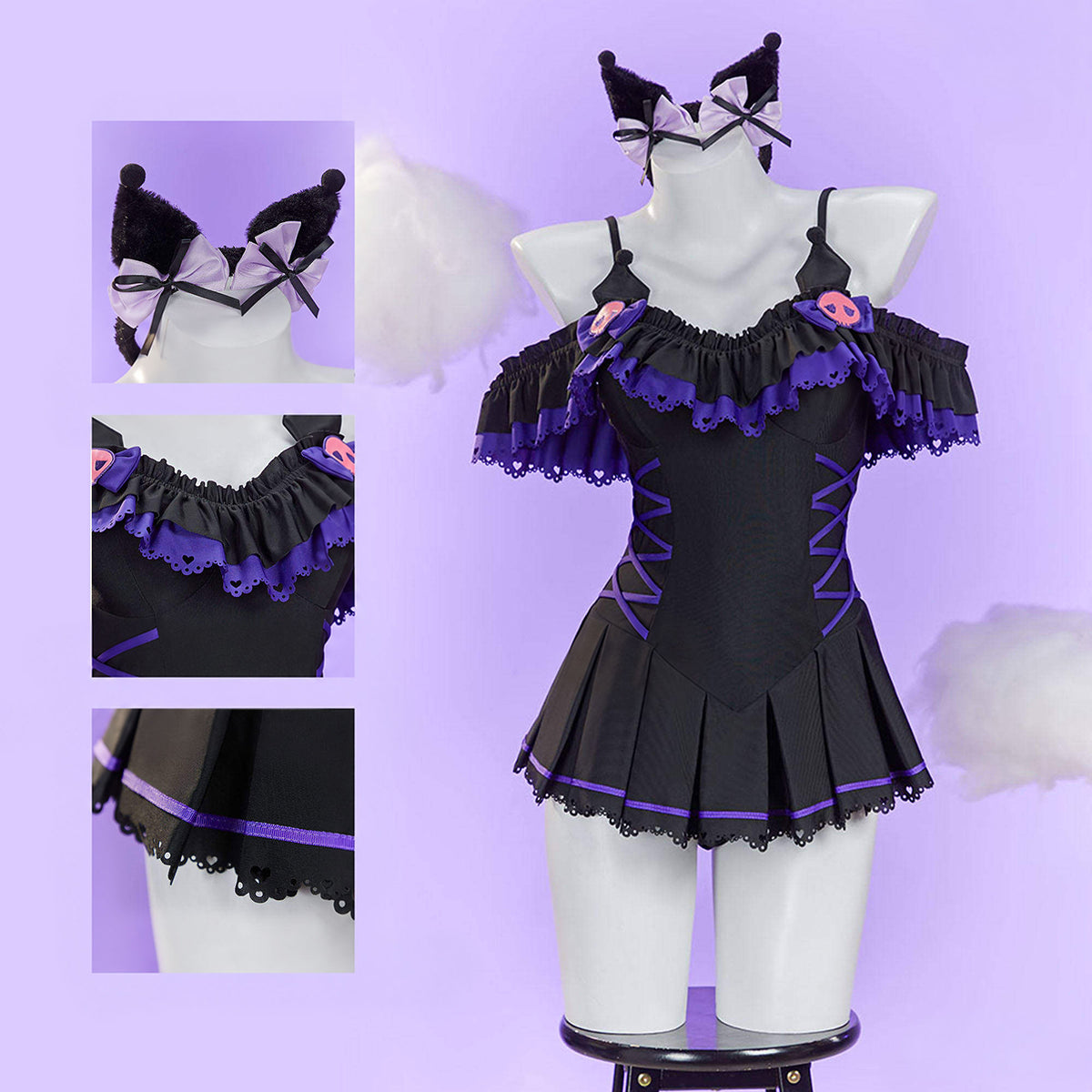 Kuromi Swimsuit Cosplay Costume