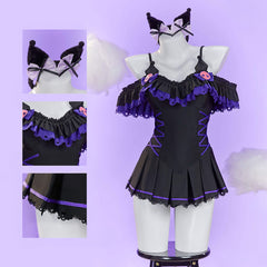 Kuromi Swimsuit Cosplay Costume | Custom-Tailored PerfectionAnime,Costume,Onegai My Melody
