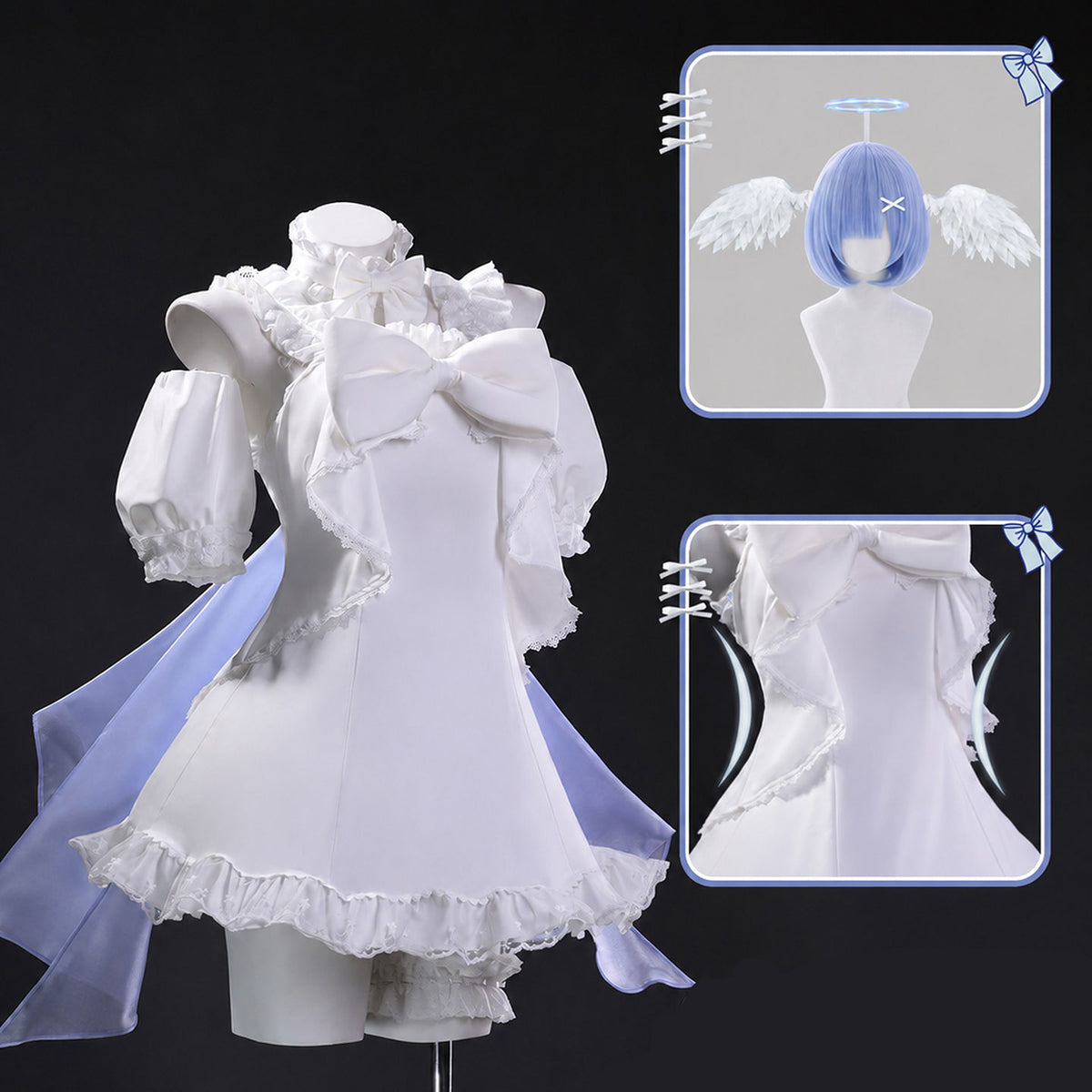 Rem Angel Cosplay Costume