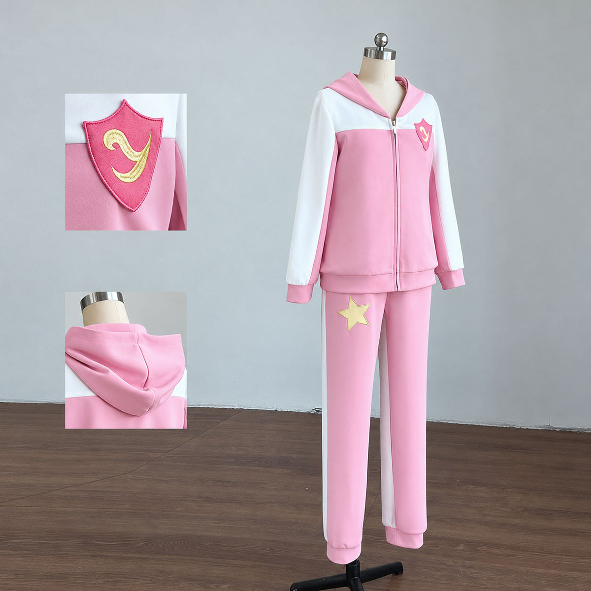 Nijino Yume Pink Tracksuit Cosplay Costume - Custom TailoredAikatsu!,Anime,Costume