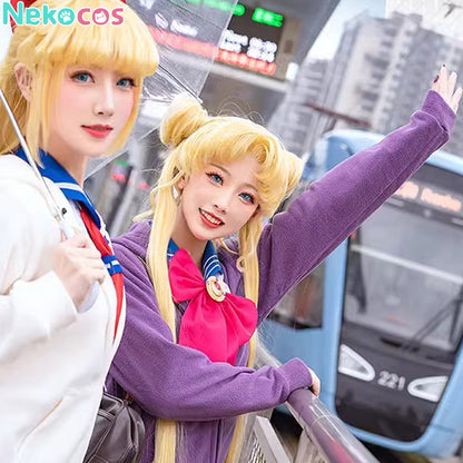 【Nekocos】Anime Sailor Moon Cosplay Sailor Moon Usagi Tsukino Zipper Hoodie Cosplay Costume | In Stock