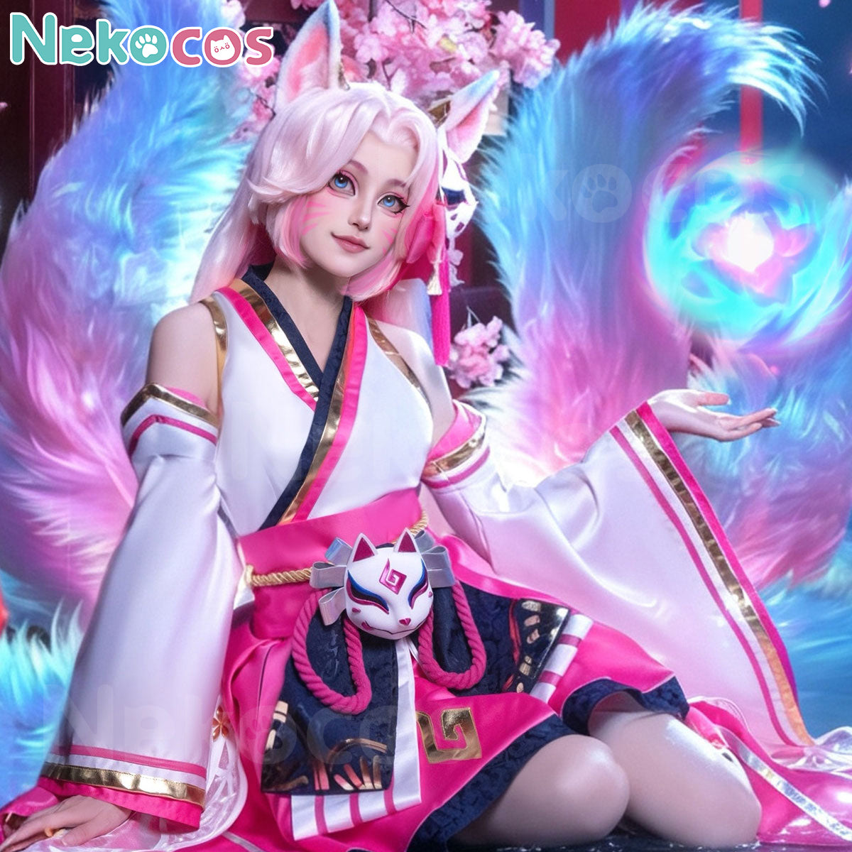 Chibi Ahri Cosplay Costume – Premium Custom-Tailored EditionCostume,Game,League of Legends