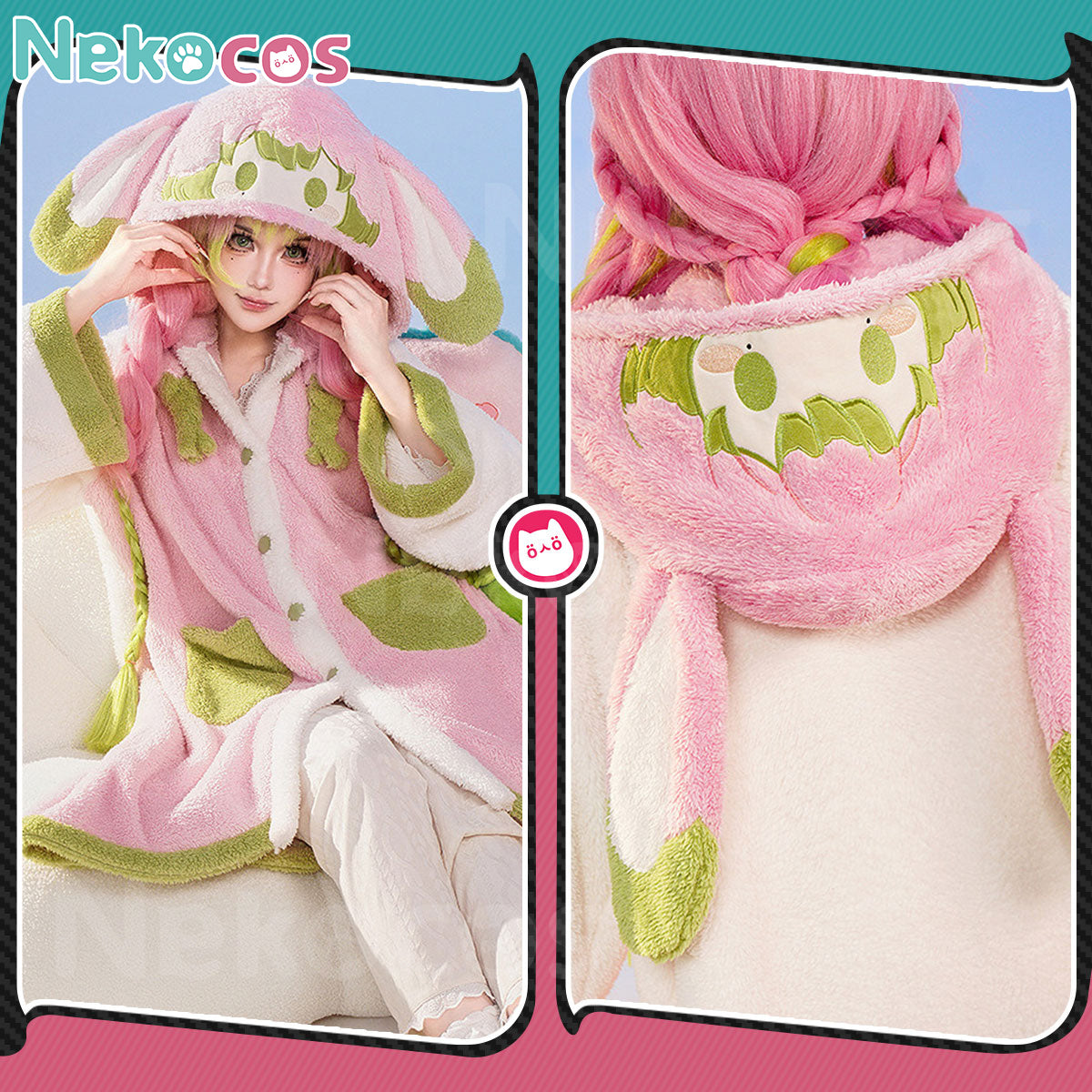 Anime Cosplay Plush Pajamas - Mitsuri, Kochou & YuichiroAnime,Costume,Demon Slayer