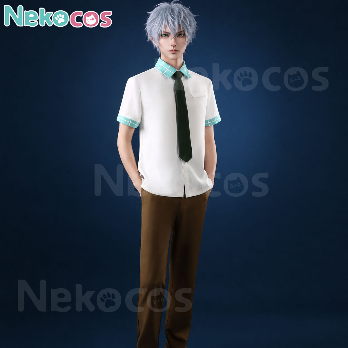 Anime Cosplay Green Plaid Shirt - Stylish High School OutfitAlien Stage,Anime,Costume