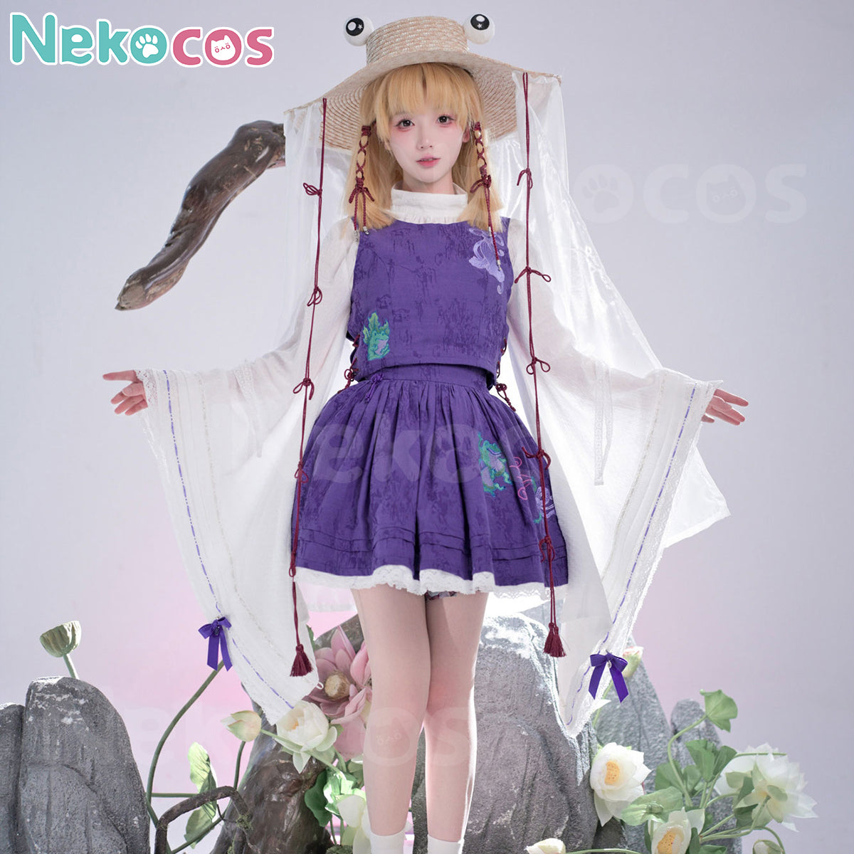 【Nekocos】Game Cosplay Suwako Moriya Cosplay Costume Premium Edition