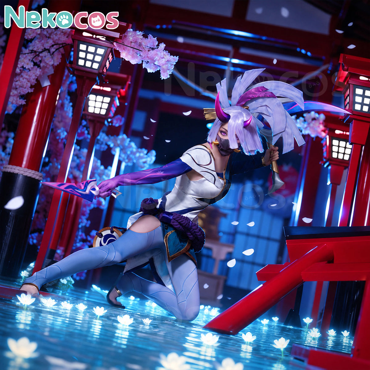 Spirit Blossom Akali Cosplay Costume - Premium EditionCostume,Game,League of Legends