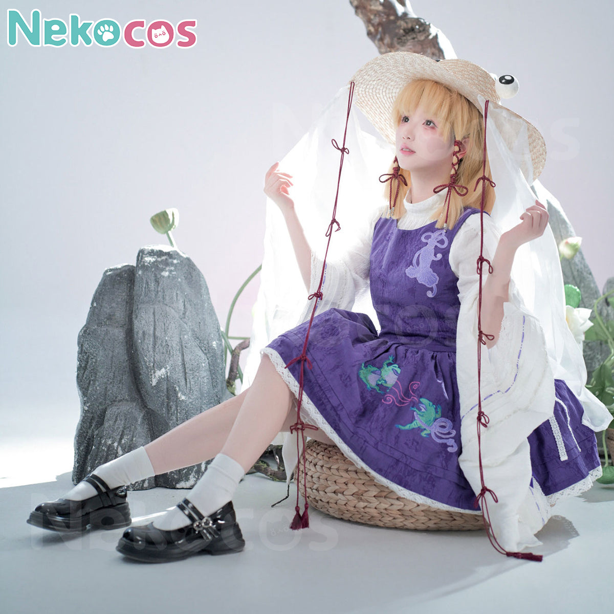 【Nekocos】Game Cosplay Suwako Moriya Cosplay Costume Premium Edition