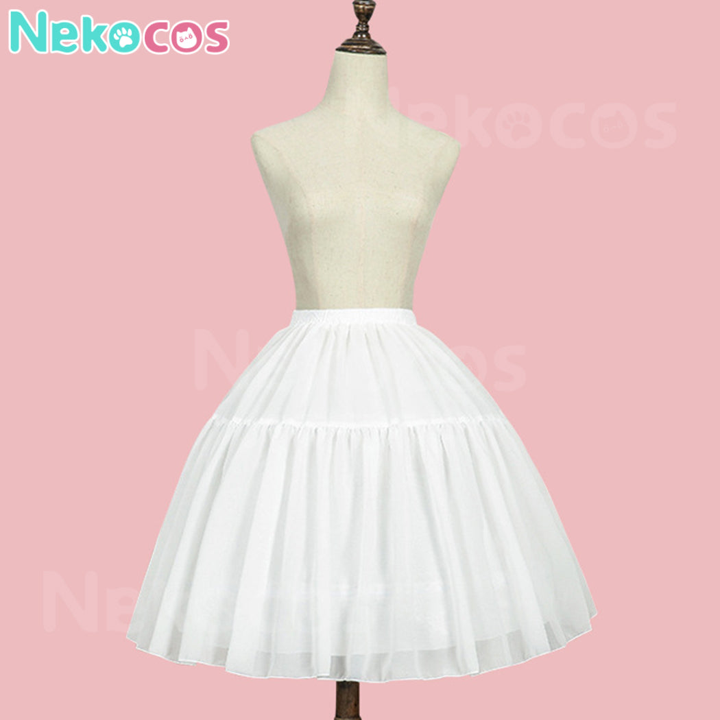 【Nekocos】Cosplay Petticoat Halloween Christmas Fishbone Violence White Petticoat Cosplay Costume | In Stock