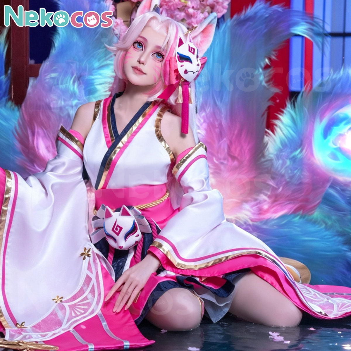 Chibi Ahri Cosplay Costume – Premium Custom-Tailored EditionCostume,Game,League of Legends