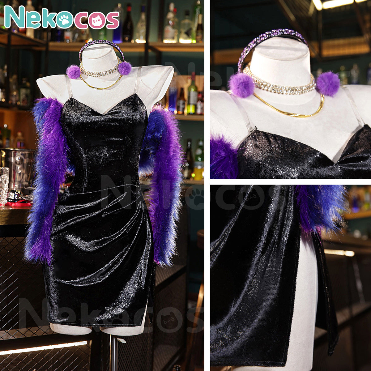 Anime Cosplay Costume Custom-Tailored: Nekocos Brilliant DressAnime,Costume,Panty & Stocking with Garterbelt