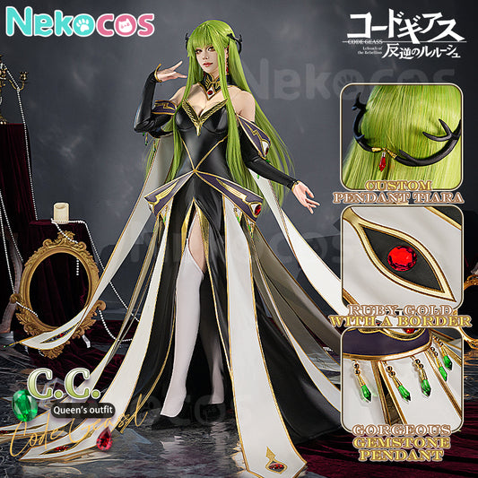 【Nekocos】Anime Code Geass Cosplay C.C. Queen Cosplay Costume Premium Edition | Pre-Sale