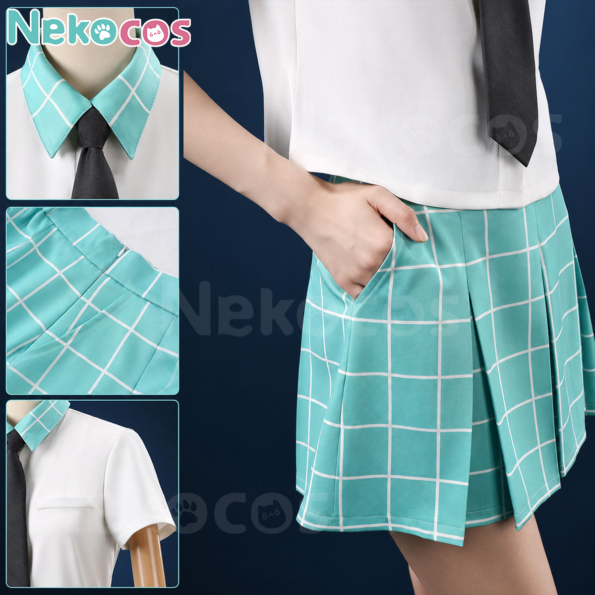 Anime Cosplay High School Skirt Set Costume