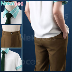 Anime Cosplay Green Plaid Shirt - Stylish High School OutfitAlien Stage,Anime,Costume