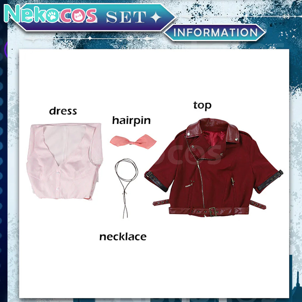 【Nekocos】Game Final Fantasy VII Cosplay Remake Aerith Cosplay Costume | In Stock