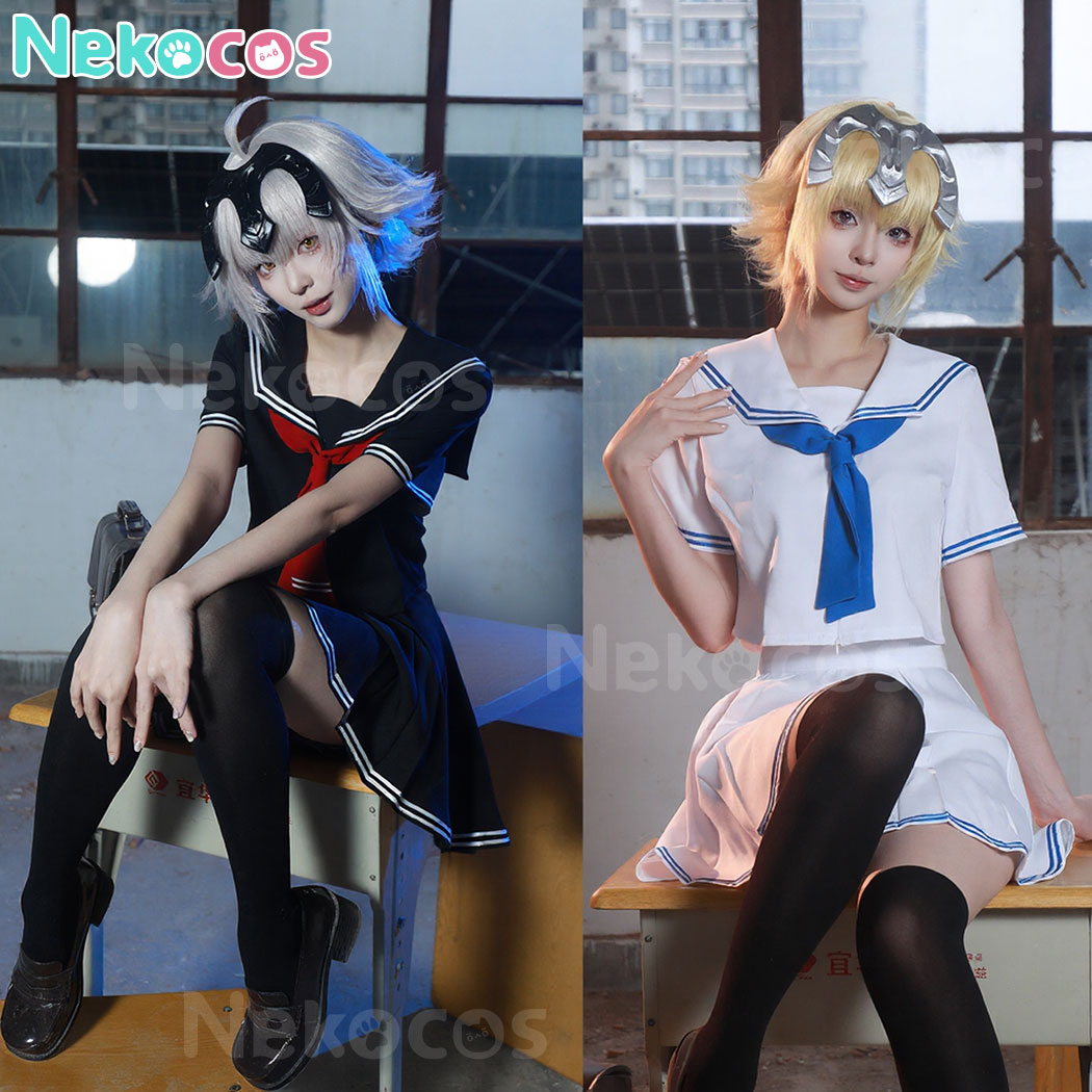 【Nekocos】Game Fate Grand Order Cosplay Jeanne d'Arc (Alter) Jalter&Jeanne d'Arc Jeanne School Uniform Cosplay Costume | In Stock