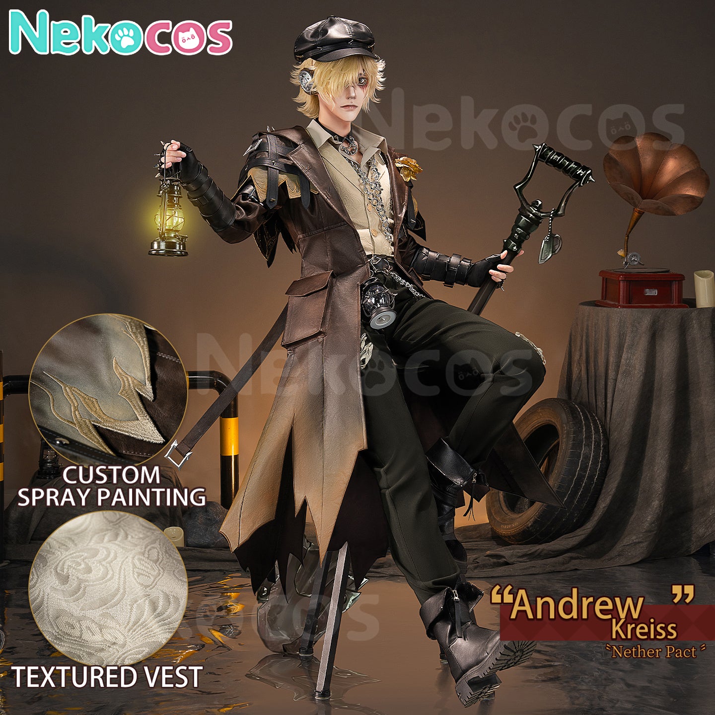 【Nekocos】Game Identity V Cosplay Nether Pact Andrew Kreiss Cosplay Costume Premium Edition | Custom-Tailor