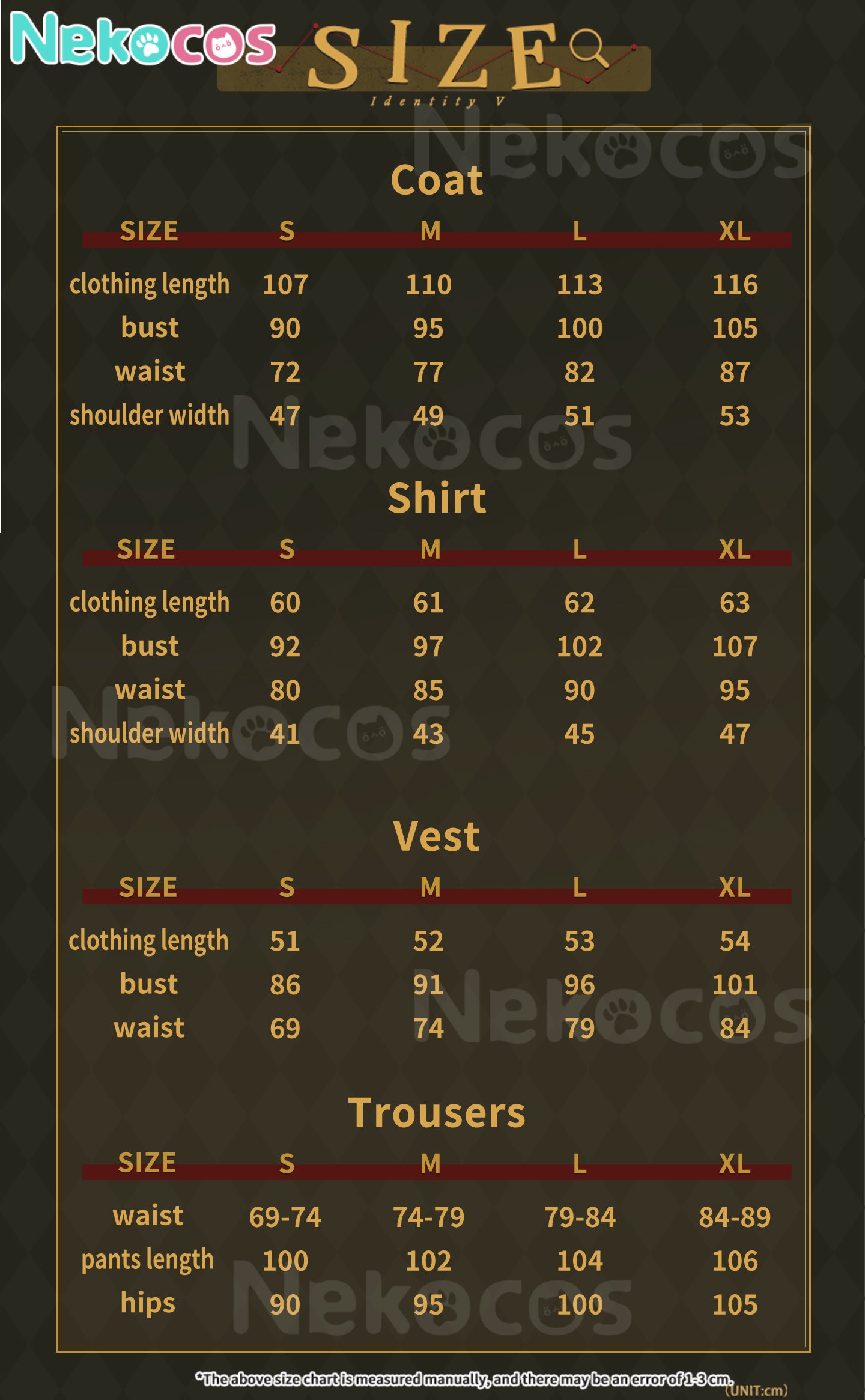 【Nekocos】Game Identity V Cosplay Nether Pact Andrew Kreiss Cosplay Costume Premium Edition | Pre-Sale